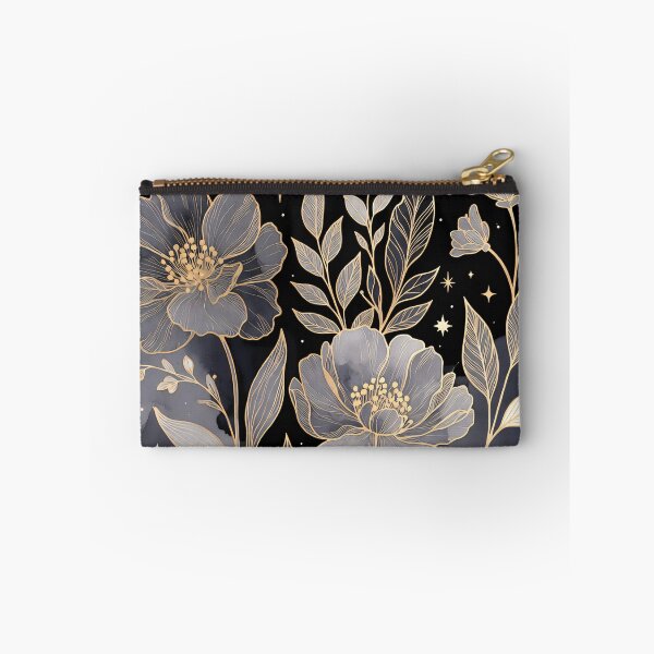 Item preview, Artwork features flowers and stars against a dark background with a crescent moon in a night setting designed and sold by SpaceartLilu.