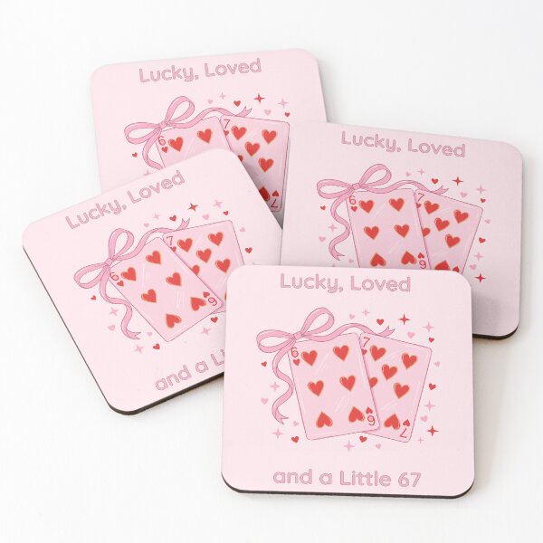 Item preview, Lucky, Loved and a Little 67 – Cute Playing Cards Valentine Design designed and sold by deslydesign.
