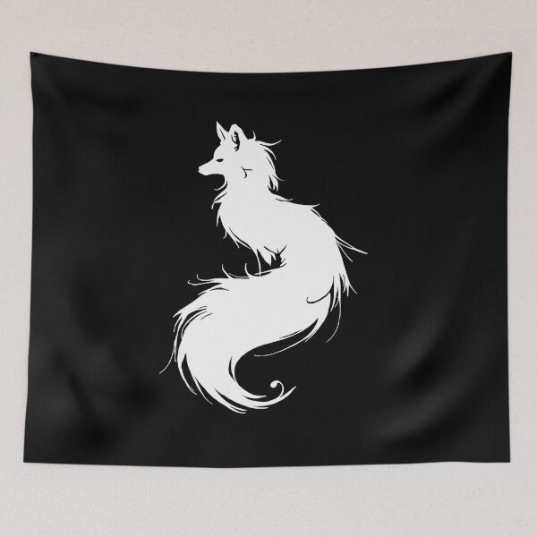 Item preview, Kitsune Demon Japanese Chinese Korean Ink Sumi-E Art Desing designed and sold by blacksealstudio.