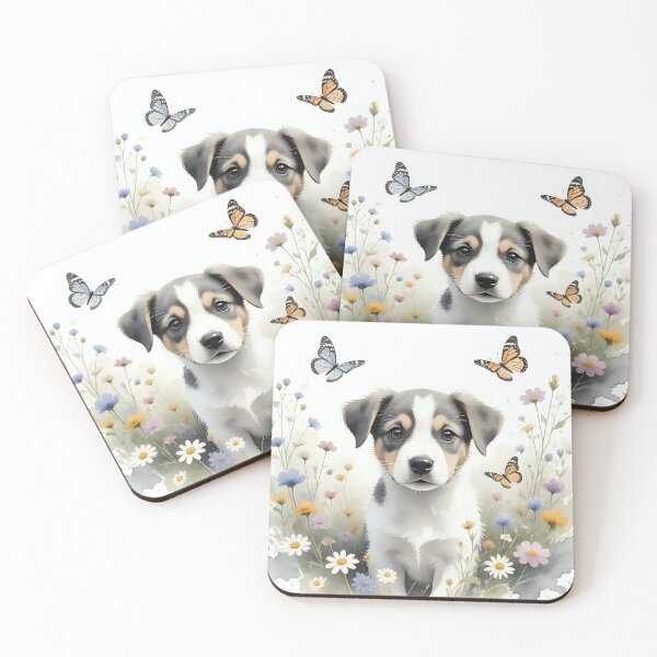 Item preview, Puppy dog playing in a field.  designed and sold by Nomad-Maynard.
