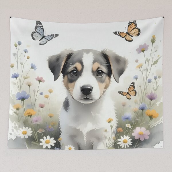 Item preview, Puppy dog playing in a field.  designed and sold by Nomad-Maynard.