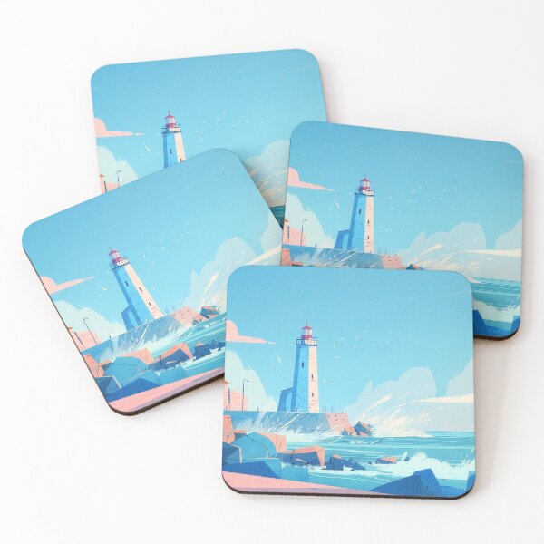 Item preview, Waves Breaking Beneath the Lighthouse designed and sold by Dusk Atelier.