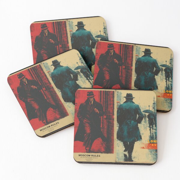 Item preview, Vintage Cold War Spy Poster - Moscow London Rules Thriller Fan Art designed and sold by goldenbrown09.