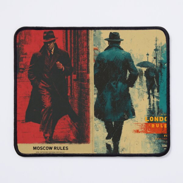 Item preview, Vintage Cold War Spy Poster - Moscow London Rules Thriller Fan Art designed and sold by goldenbrown09.