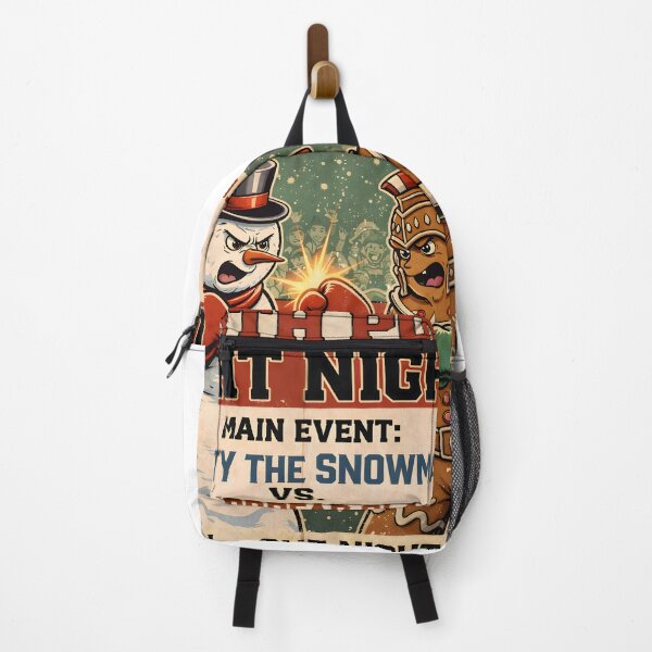 Item preview, North Pole Fight Night – Frosty the Snowman vs The Gingerbread Gladiator | Funny Retro Christmas Poster designed and sold by SoulenCify.