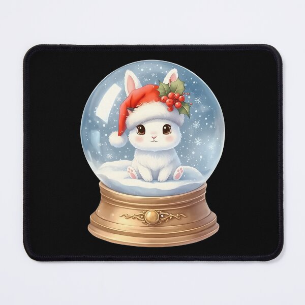 Item preview, Christmas Bunny Snow Globe Cute Winter Season designed and sold by adiencarteras.