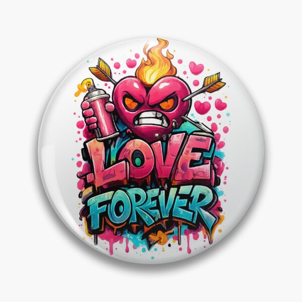 Item preview, Graffiti Valentine – Urban Love Street Art Design designed and sold by Ridingondaydrea.