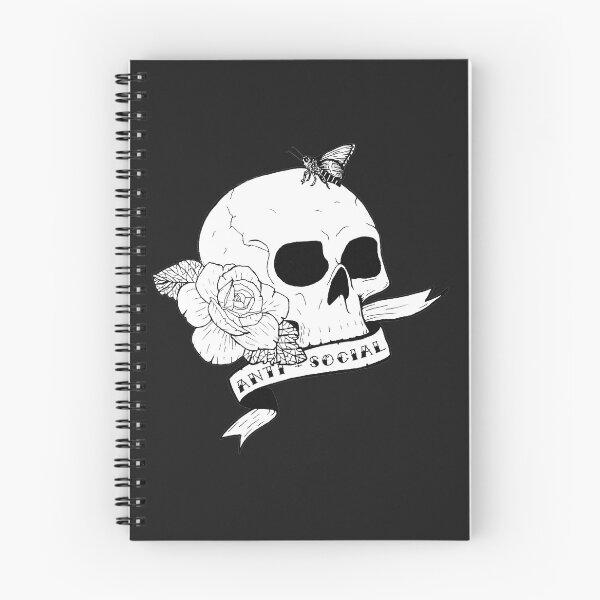 Item preview, Antisocial – Skull and Rose Illustration designed and sold by luscar.