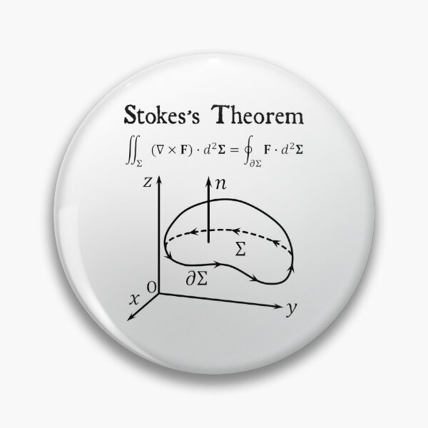 Item preview, Nerdy Vintage Stoke's Theorem Calculus Math Teacher Black Text designed and sold by MathWare MathClips.