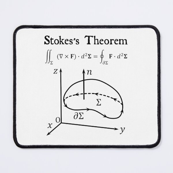 Item preview, Nerdy Vintage Stoke's Theorem Calculus Math Teacher Black Text designed and sold by MathWare MathClips.