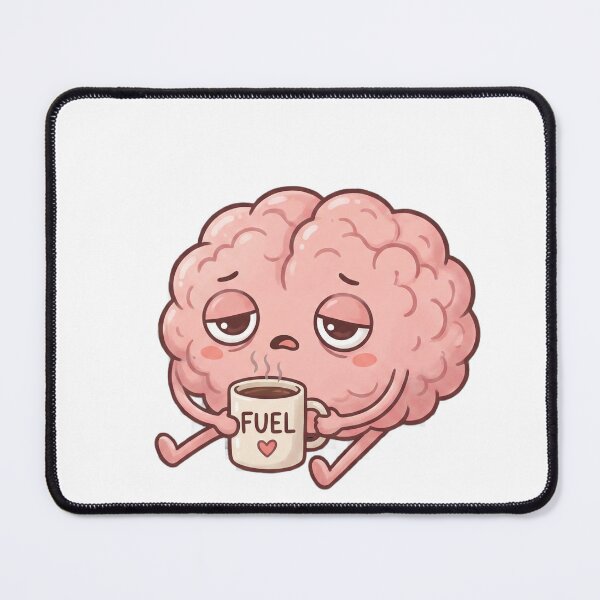 Item preview, Cute brain holding coffee designed and sold by hunteroflions.