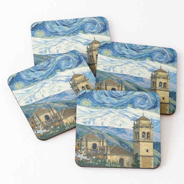 Item preview, Monastery of San Jerónimo in Granada with Sierra Nevada in the background, Van Gogh style designed and sold by KukiLdeGuevara.