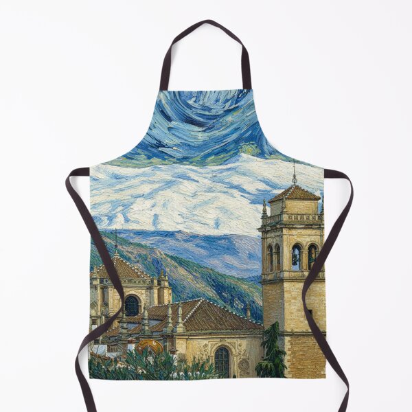 Item preview, Monastery of San Jerónimo in Granada with Sierra Nevada in the background, Van Gogh style designed and sold by KukiLdeGuevara.