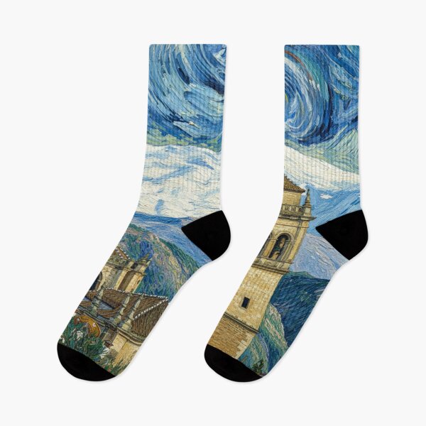 Item preview, Monastery of San Jerónimo in Granada with Sierra Nevada in the background, Van Gogh style designed and sold by KukiLdeGuevara.