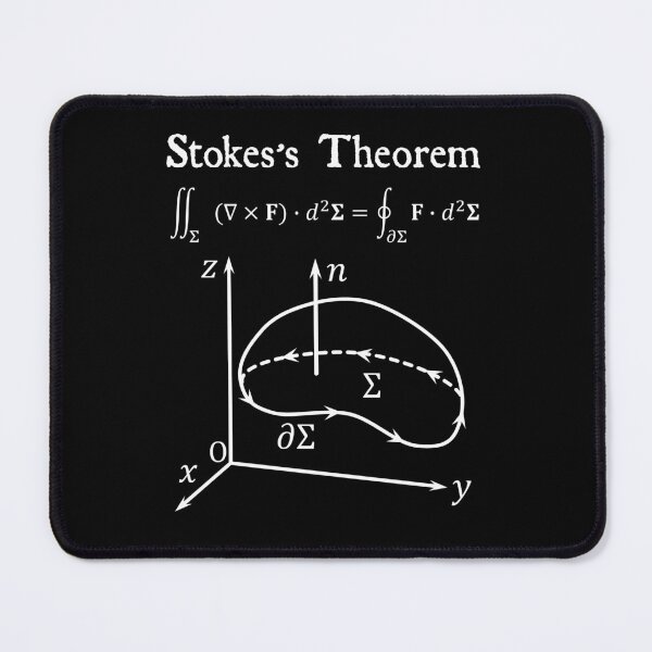 Item preview, Nerdy Vintage Stoke's Theorem Calculus Math Teacher White Text designed and sold by MathWare MathClips.