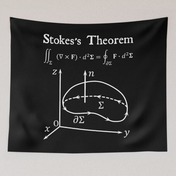 Item preview, Nerdy Vintage Stoke's Theorem Calculus Math Teacher White Text designed and sold by MathWare MathClips.