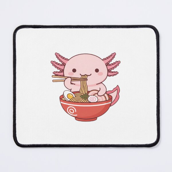 Item preview, Axolotl ramen noodles japanese ramen food kawaii cute adorable designed and sold by CheeseBlueprint.