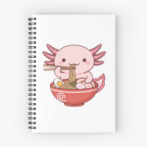 Item preview, Axolotl ramen noodles japanese ramen food kawaii cute adorable designed and sold by CheeseBlueprint.