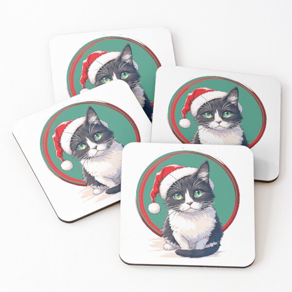 Item preview, Santa  Kitty Portrait - Christmas cat designed and sold by Way-Of-Art.