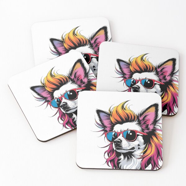 Item preview, Punk Papillon Dog Portrait designed and sold by Spectral2.