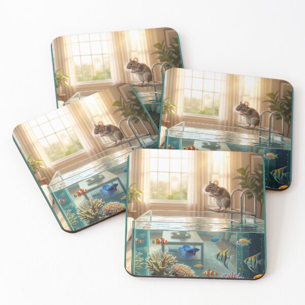 Item preview, Mouse Dives into Aquarium designed and sold by Tridentulus.
