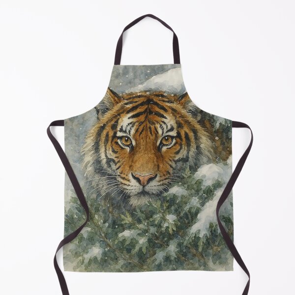 Item preview, Tiger Among the Trees in Falling Snow designed and sold by nikkolaus.