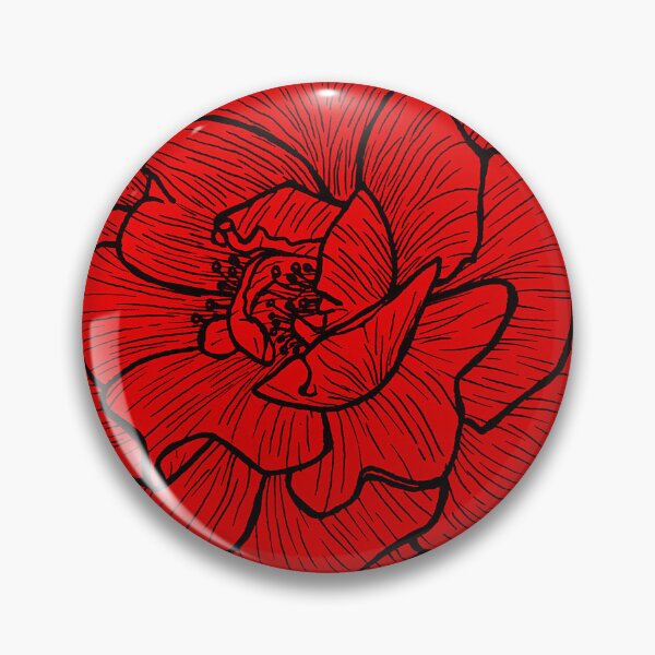 Item preview, Red flower illustration designed and sold by luscar.