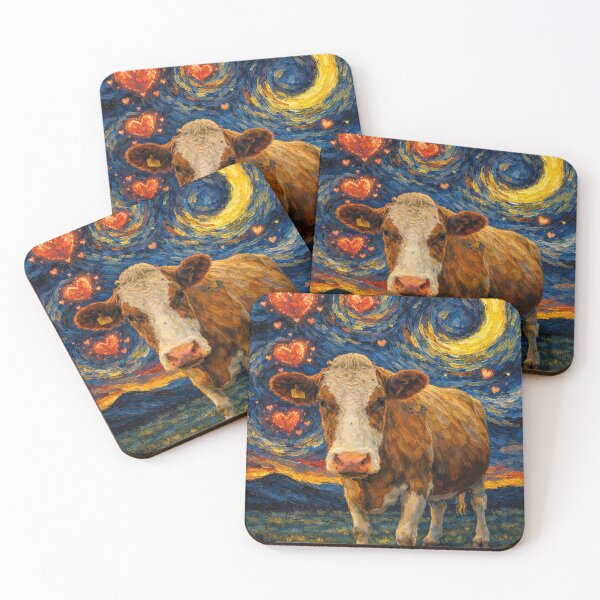 Item preview, Funny Cows Starry Night designed and sold by Starry Night Creative Art.