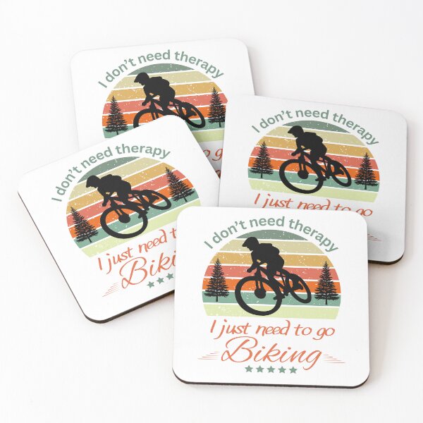 Item preview, Cycling Is My Therapy Retro Bicycle Silhouette Design - Go Biking Therapy Quote Vintage Cycling Illustration designed and sold by Noble-Piece.