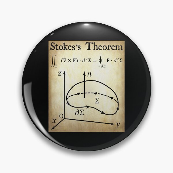 Item preview, Nerdy Vintage Stoke's Theorem Calculus Math Teacher Black Text Parchment designed and sold by MathWare MathClips.