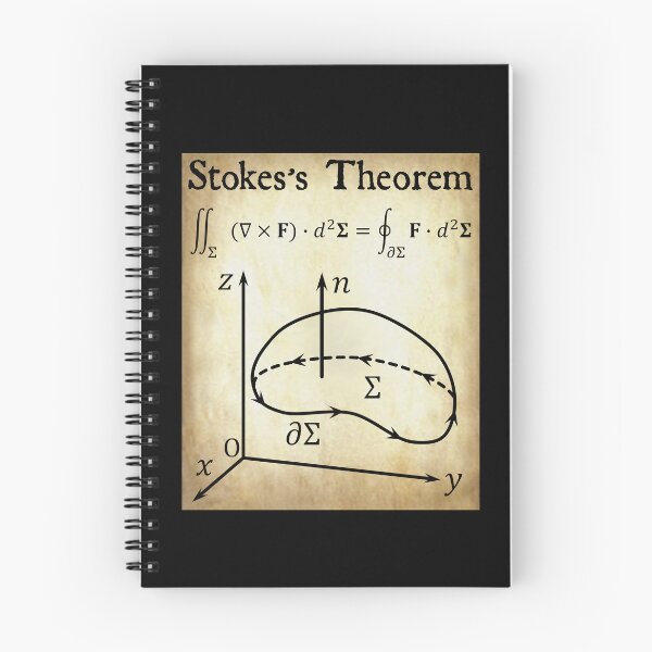 Item preview, Nerdy Vintage Stoke's Theorem Calculus Math Teacher Black Text Parchment designed and sold by MathWare MathClips.