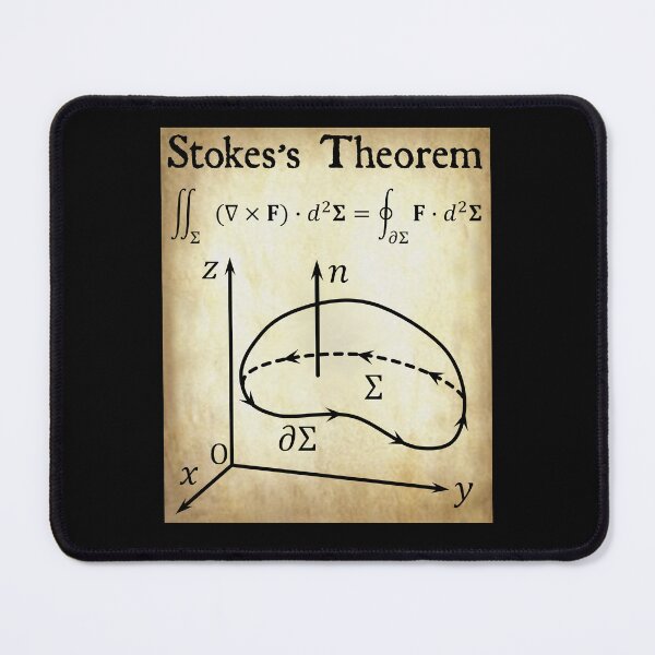 Item preview, Nerdy Vintage Stoke's Theorem Calculus Math Teacher Black Text Parchment designed and sold by MathWare MathClips.