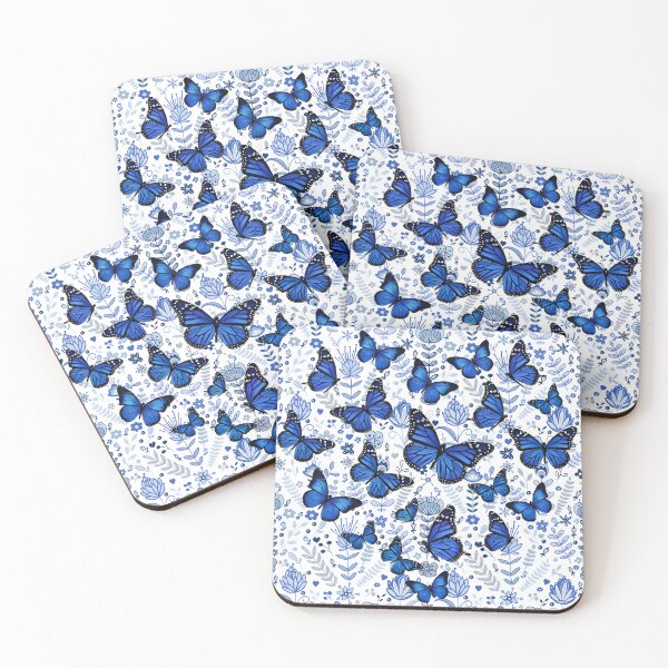 Item preview, Ethereal Butterfly Heart - Blue Aesthetic Nature Wings Pattern designed and sold by VibranPalette.