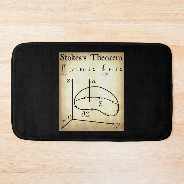 Item preview, Nerdy Vintage Stoke's Theorem Calculus Math Teacher Black Text Parchment designed and sold by MathWare MathClips.