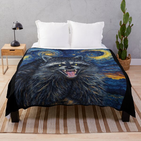 Item preview, angry Raccoon starry night designed and sold by Starry Night Creative Art.