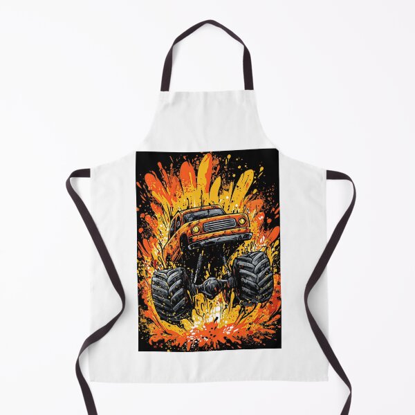 Item preview, Orange Monster Truck Performing High Jump In Air designed and sold by Piotrek0001.