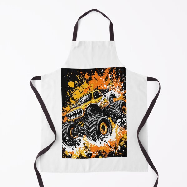 Item preview, Aggressive Yellow Monster Truck With Huge Black Tires designed and sold by Piotrek0001.