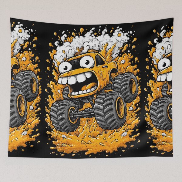Item preview, Funny Monster Truck With Huge Teeth And Eyes designed and sold by Piotrek0001.
