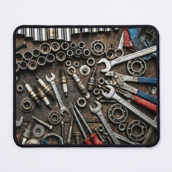 Item preview, Mechanic Garage Knolling - Greasy Tools & Wrenches designed and sold by SavinMercantile.