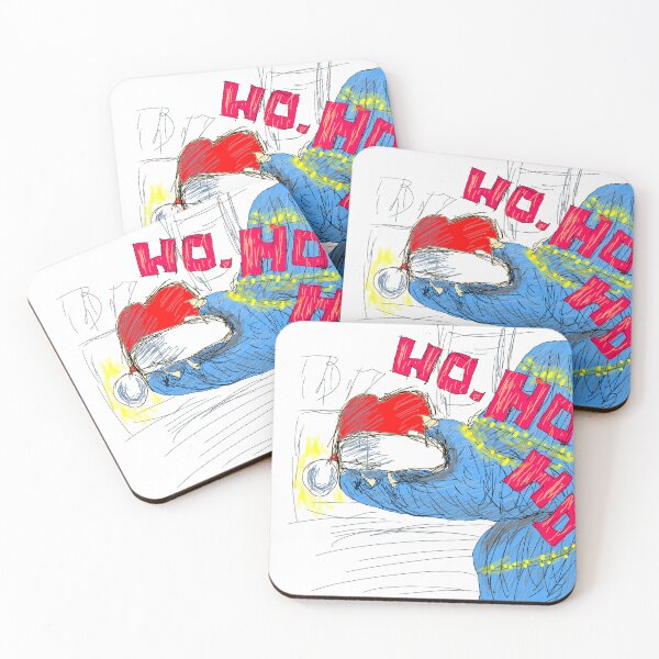 Item preview, The Blue Monster Christmas Mitten designed and sold by VisualRotaStudio .