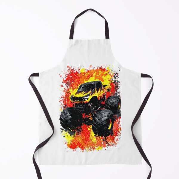 Item preview, Black Monster Truck Background Of Red Ink Splashes designed and sold by Piotrek0001.
