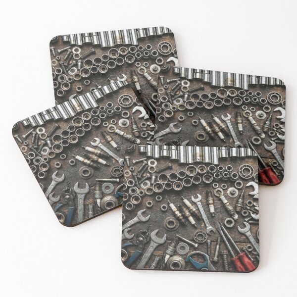 Item preview, Mechanic Garage Knolling - Greasy Tools & Wrenches designed and sold by SavinMercantile.