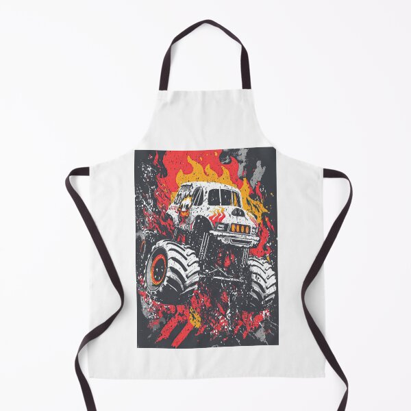 Item preview, White Monster Truck In Clouds Smoke And Dust designed and sold by Piotrek0001.
