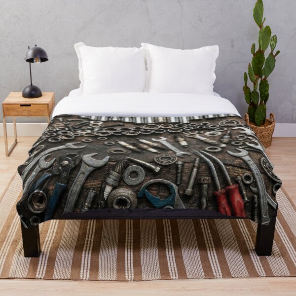 Item preview, Mechanic Garage Knolling - Greasy Tools & Wrenches designed and sold by SavinMercantile.