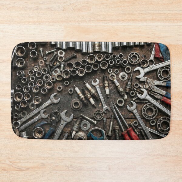 Item preview, Mechanic Garage Knolling - Greasy Tools & Wrenches designed and sold by SavinMercantile.