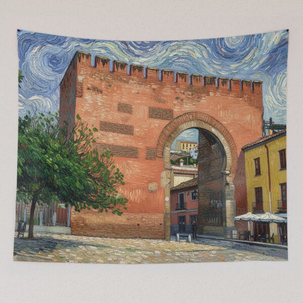 Item preview, Puerta de Elvira in Granada, Van Gogh style designed and sold by KukiLdeGuevara.