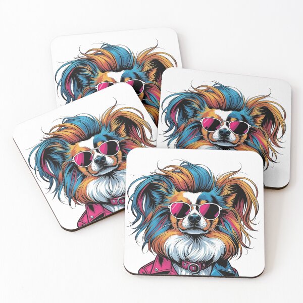 Item preview, Punk Papillon Dog Portrait designed and sold by Spectral2.