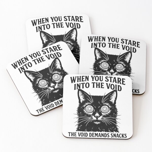 Item preview, The Void Demands Snacks Funny Black Cat designed and sold by gunaone-design.