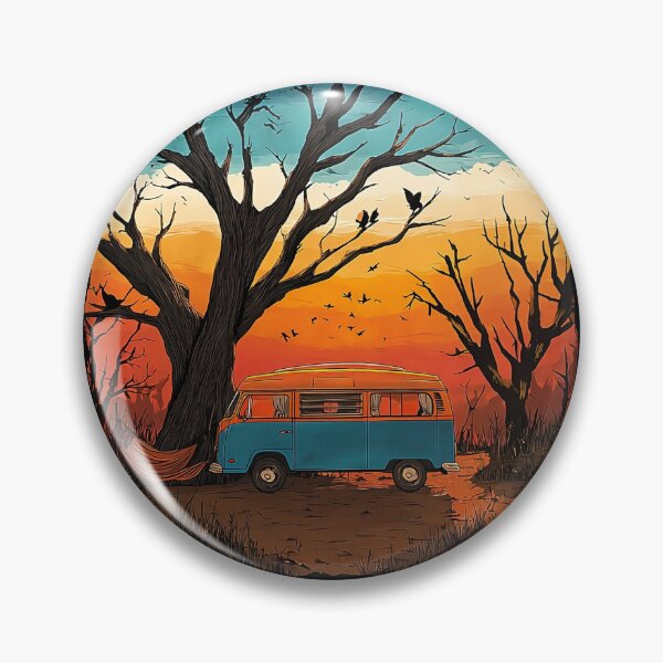 Item preview, Retro Camper Van Sunset – Vintage Camping Gift Present designed and sold by D-Oles-Mercher.