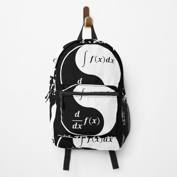 Item preview, Funny Nerdy Yin Yang of Calculus Differentiate and Integrate Math Teacher White Text designed and sold by MathWare MathClips.